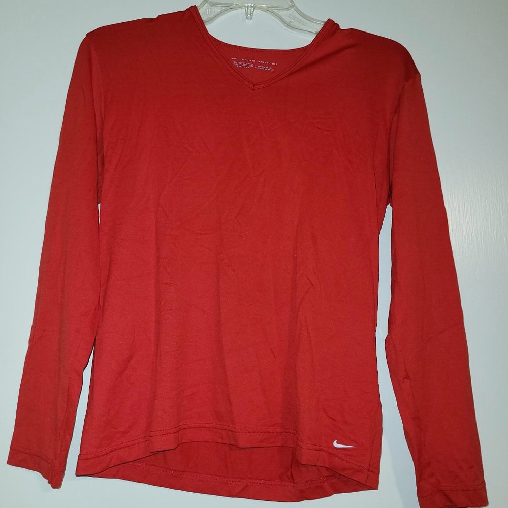 Nike Women's Dri Fit Shirt Size S/m Long Sleeve Seamless Training V